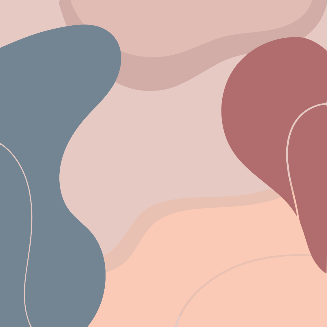 Poster woonkamer zachte wandkunst kleuren - TenStickers