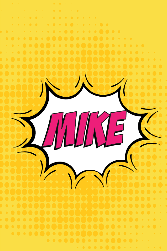 Kinderkamer poster stripboek naam - TenStickers