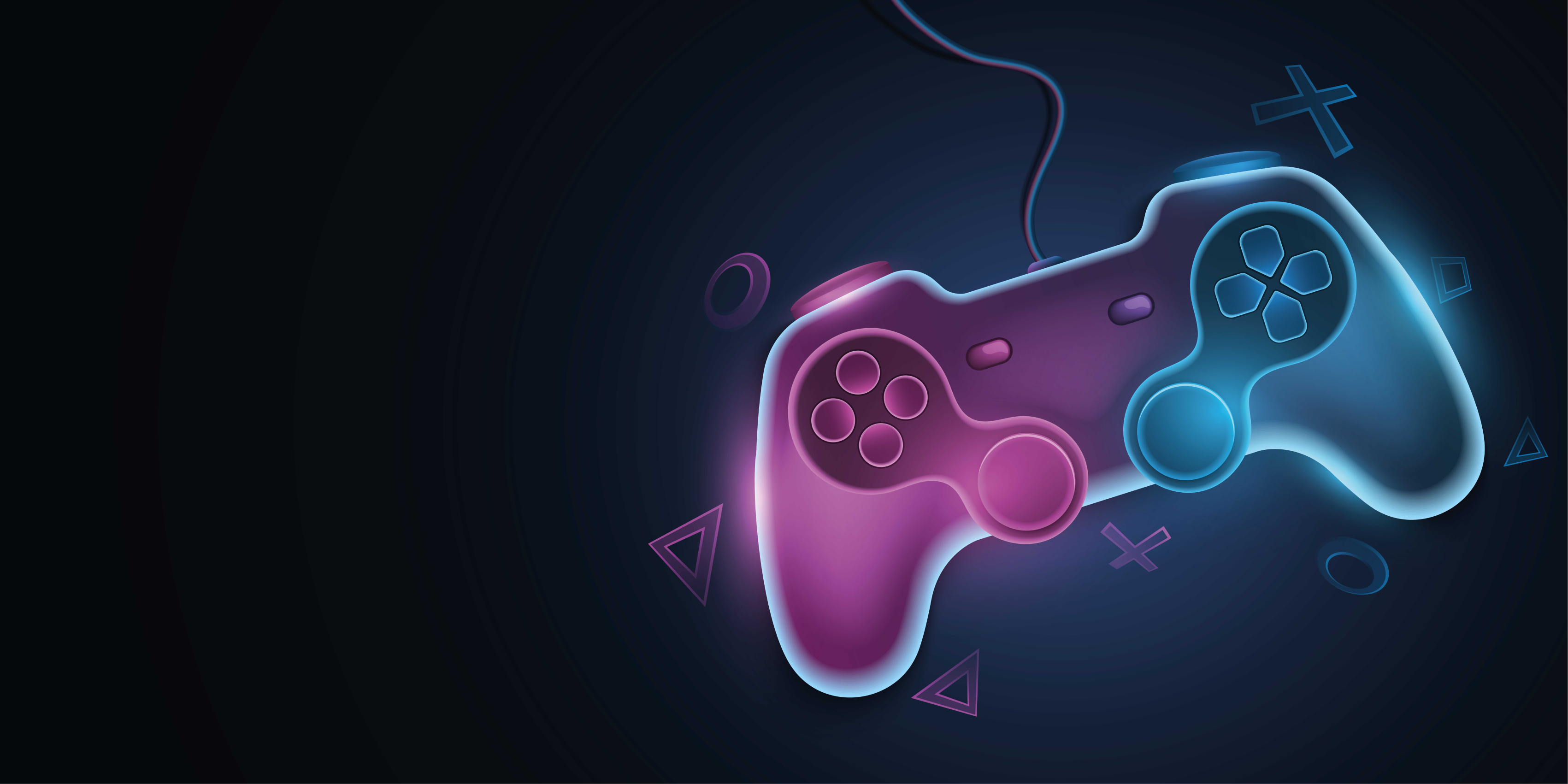 Videogameposter kleurrijke neon pads graphic - TenStickers