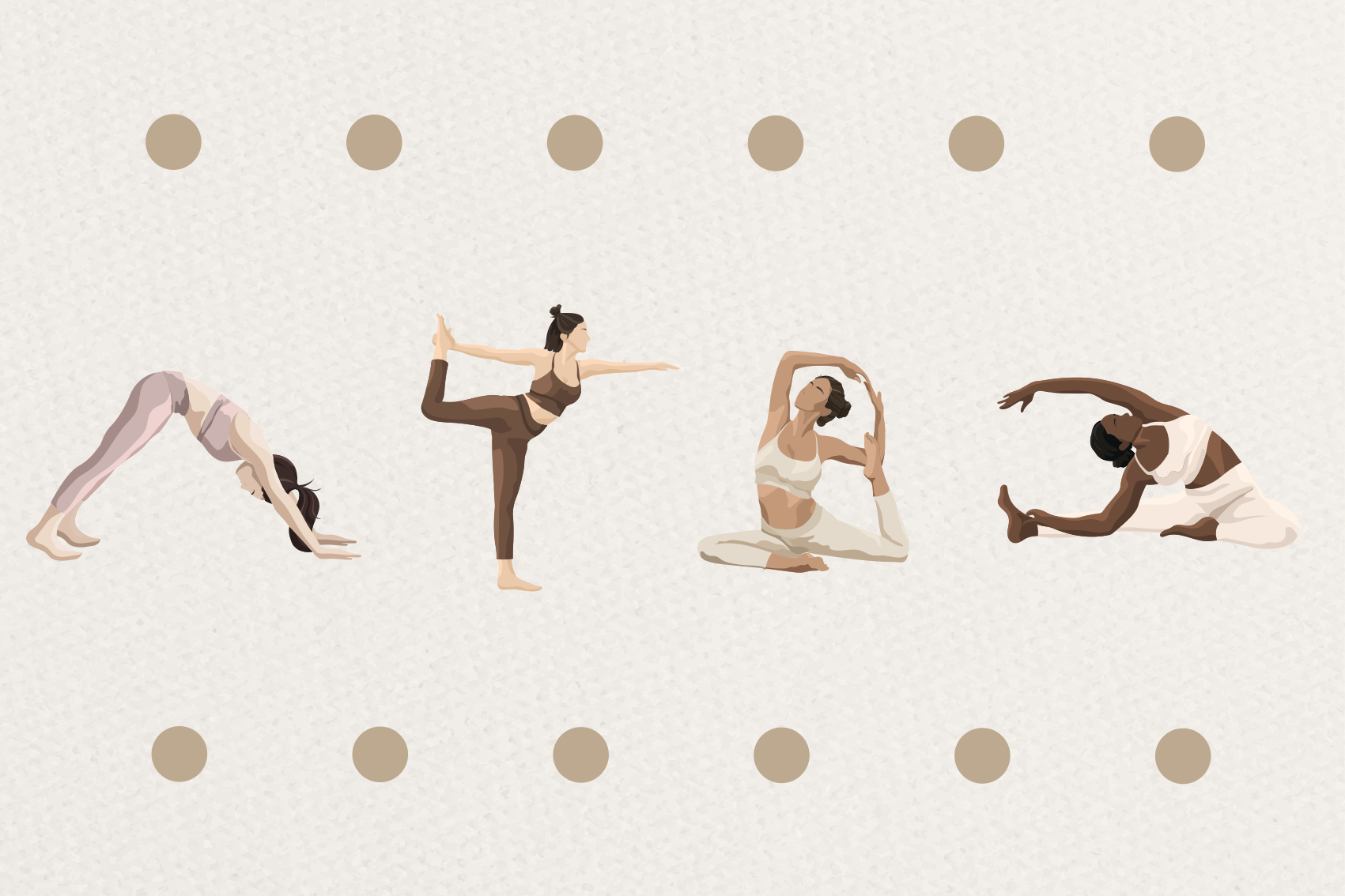 Poster met tekst yoga houdingen volgorde - TenStickers