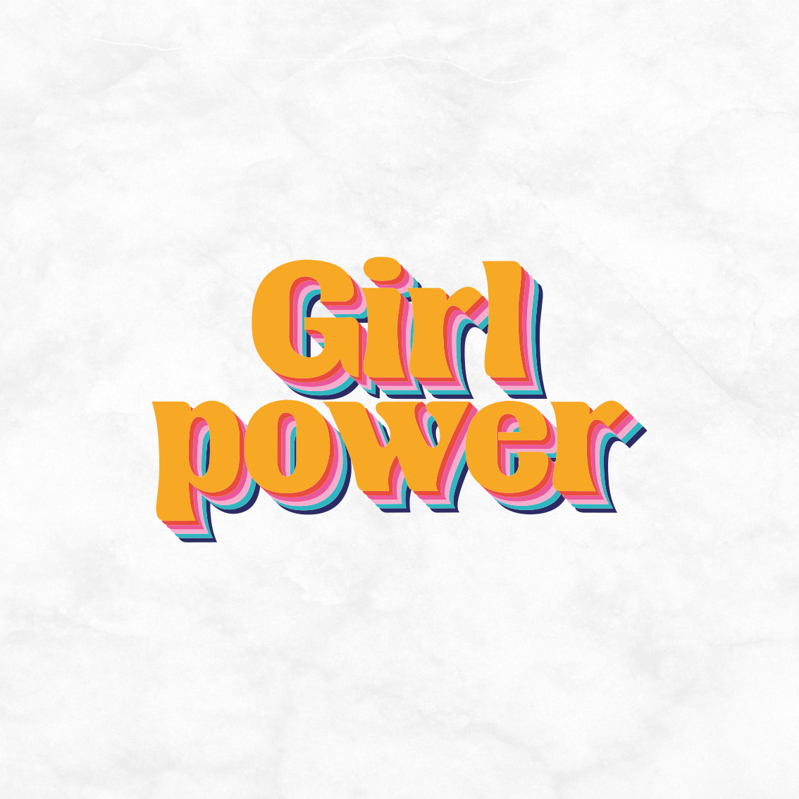 Poster tienerkamer met bloemen en girl power quote - TenStickers