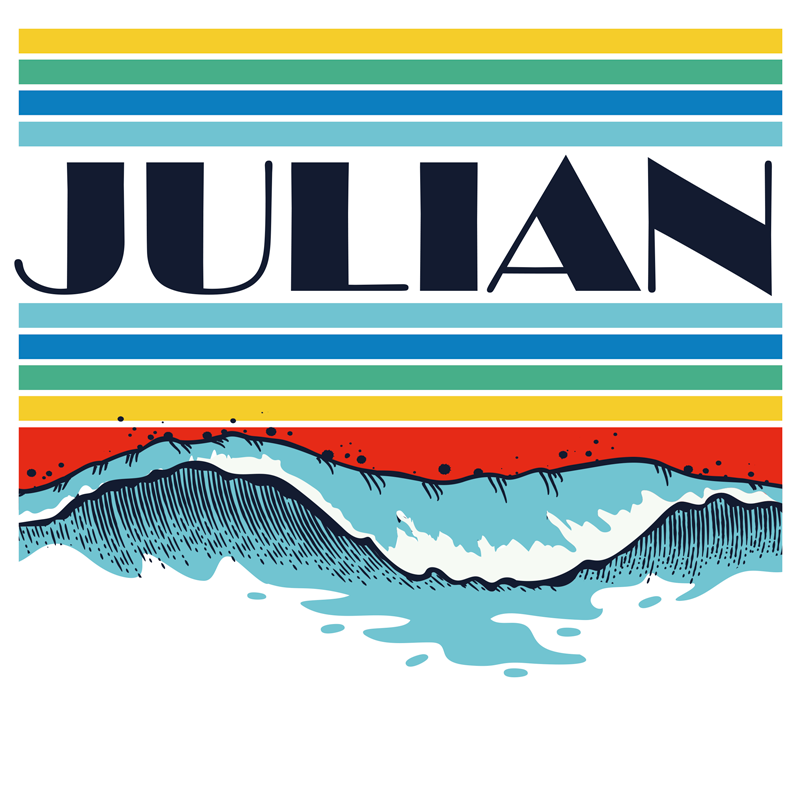 Poster tienerkamer met naam zeegezicht - TenStickers