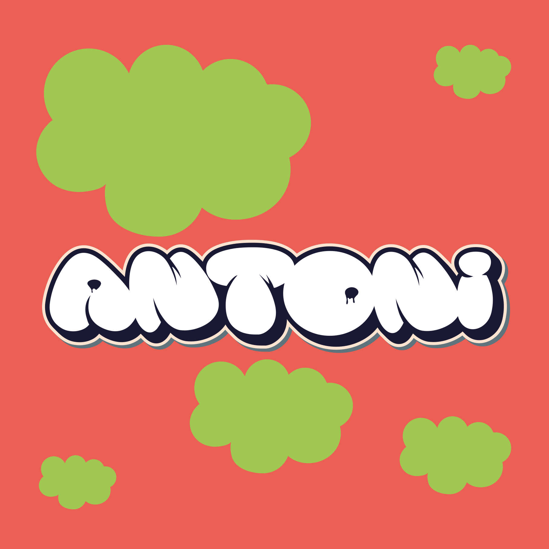 Poster tienerkamer speelse lettertype stijl - TenStickers