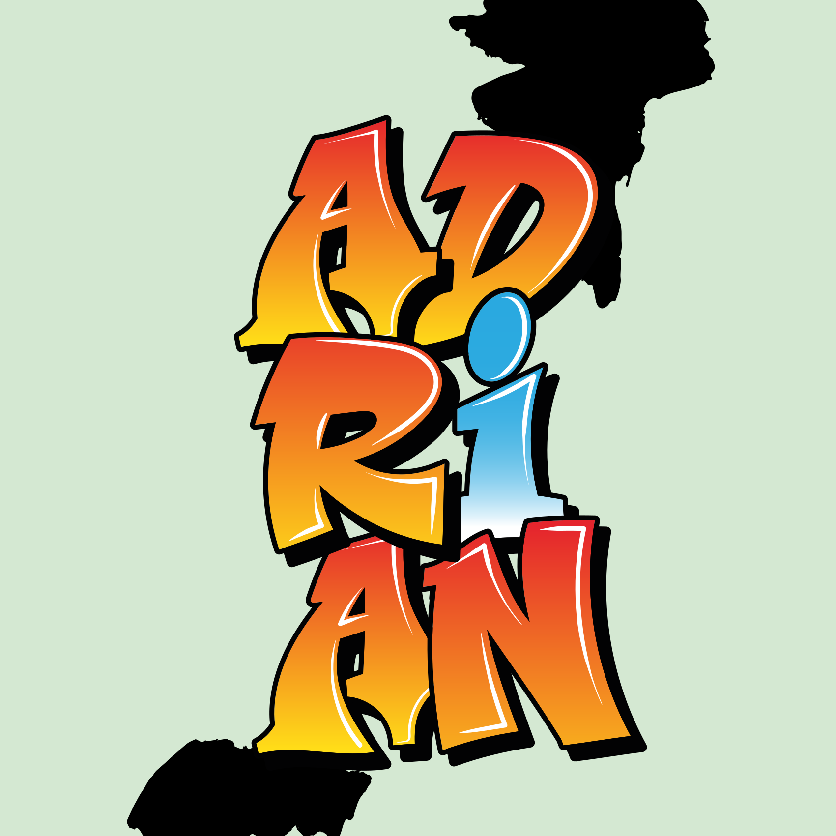 Poster tienerkamer kleurrijke naam kunst - TenStickers