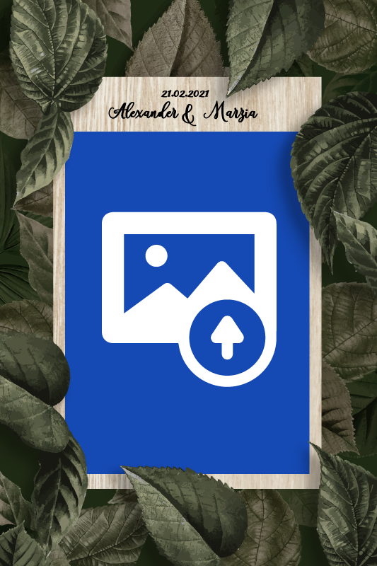 Evenementen poster bruiloftshanden en boeket - TenStickers