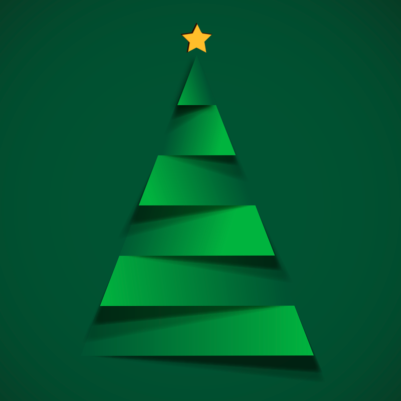 Kerst poster moderne kerstboom - TenStickers