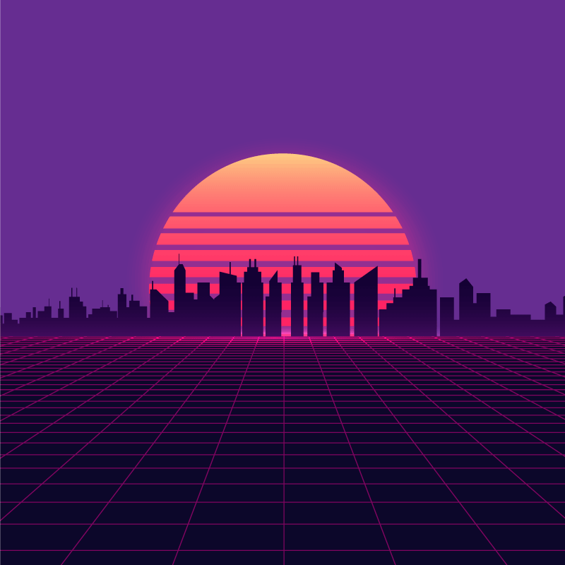 Poster steden geavanceerd stedelijk landschap - TenStickers