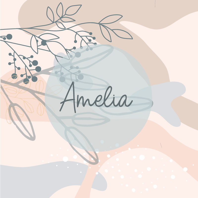 Aanpasbare poster amelia's persoonlijke print - TenStickers