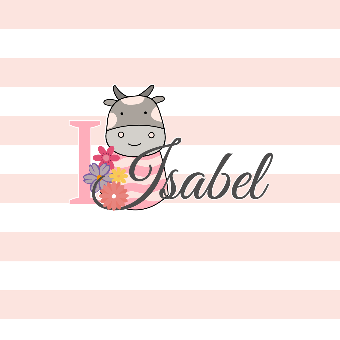 Aanpasbare poster schattig koe ontwerp - TenStickers