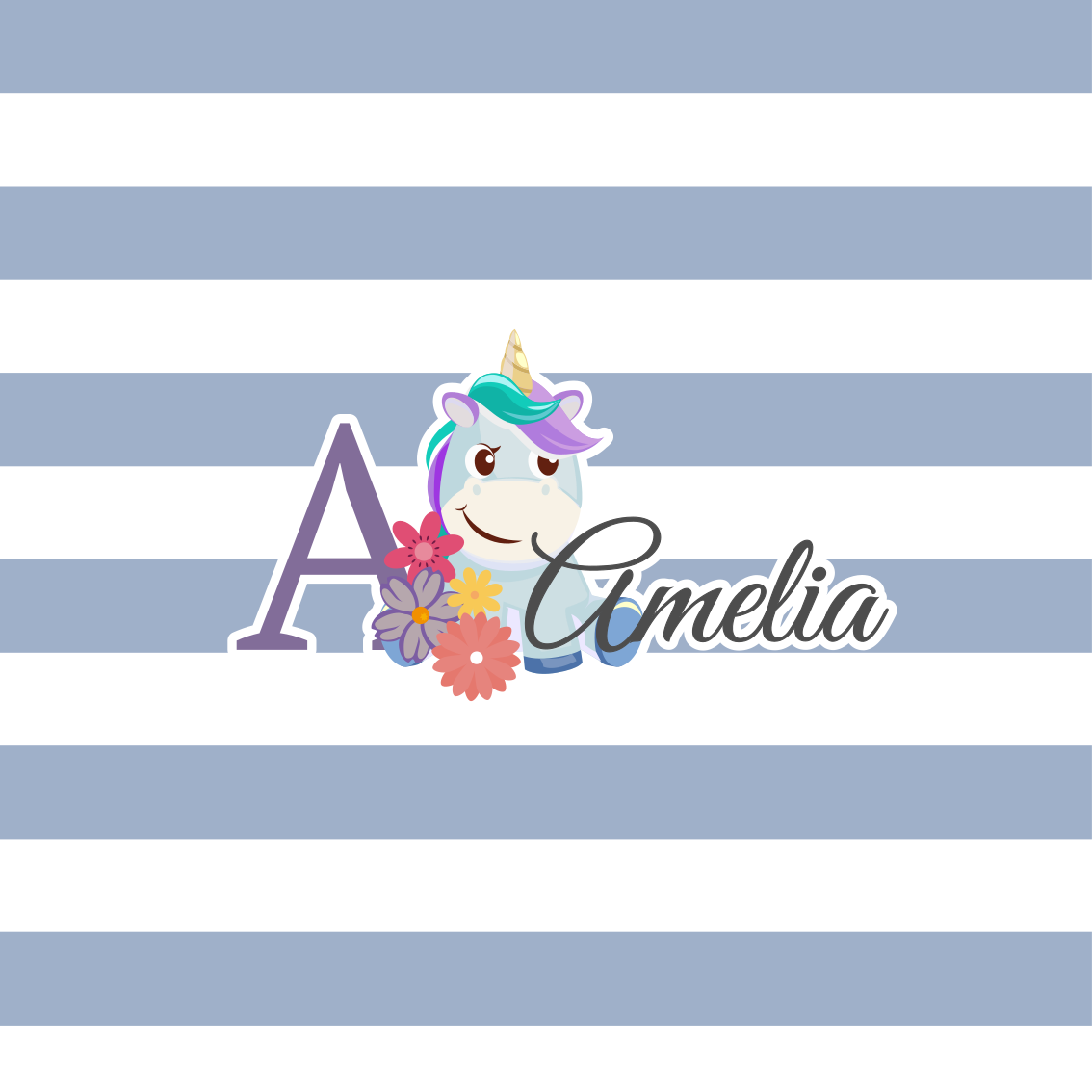 Aanpasbare poster gepersonaliseerd eenhoorn ontwerp - TenStickers