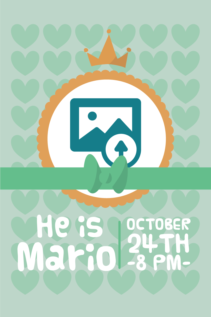 Aanpasbare poster he is mario - TenStickers