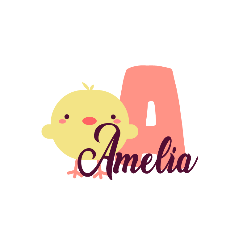 Aanpasbare poster schattig kuiken ontwerp - TenStickers