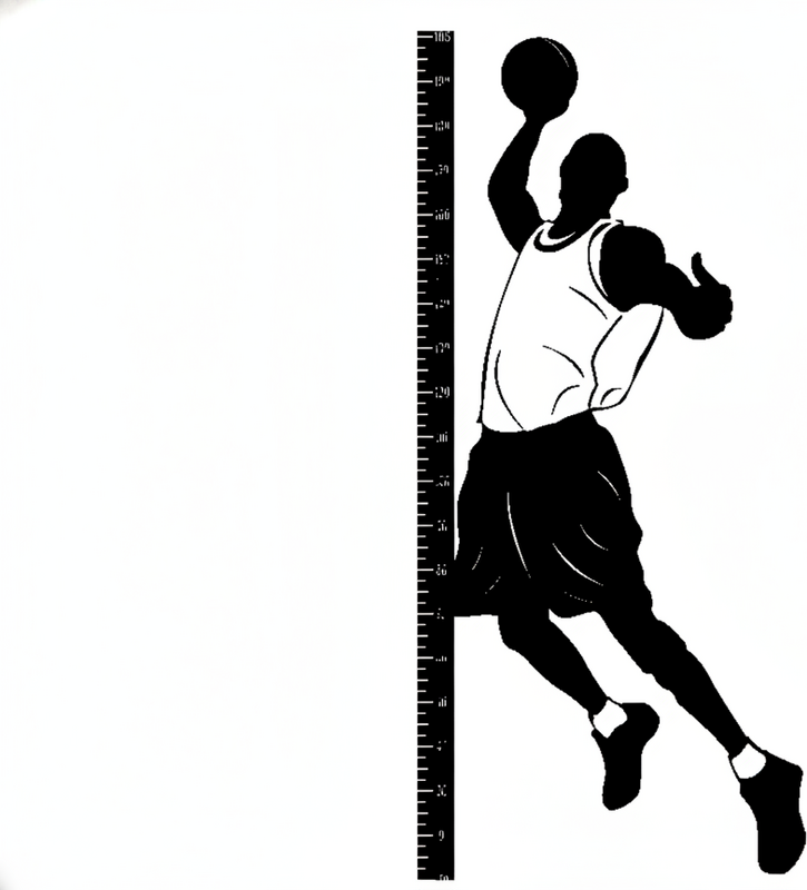Basketball poster decoratieve meetlat basket - TenStickers