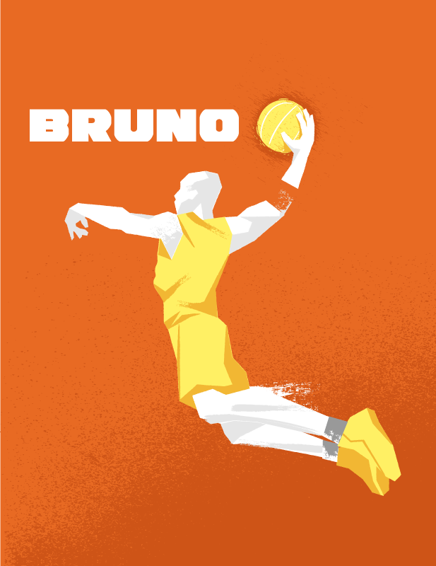 Basketball poster gepersonaliseerde naam - TenStickers