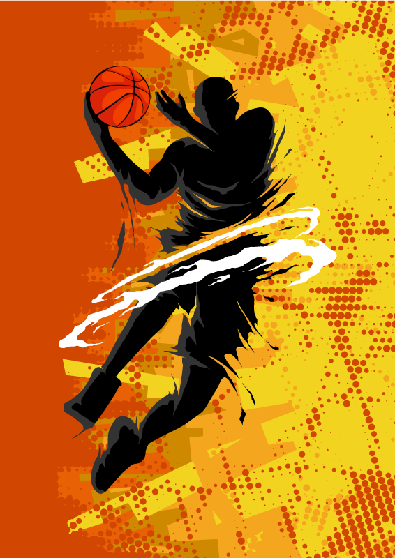 Basketball poster basketspeler - TenStickers