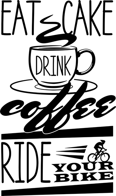Poster fiets decoratief café en fietsen - TenStickers