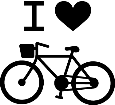 Poster fiets wanddecoratie i love fietsen - TenStickers