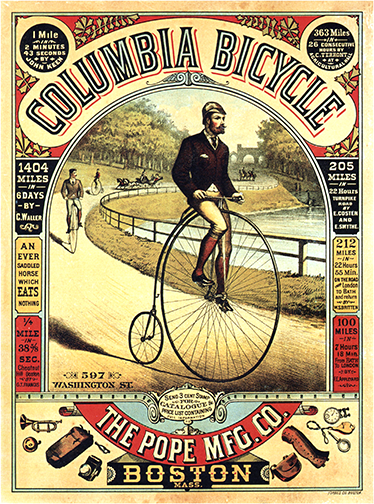 Poster fiets vintage vinyl reclame fietsen - TenStickers