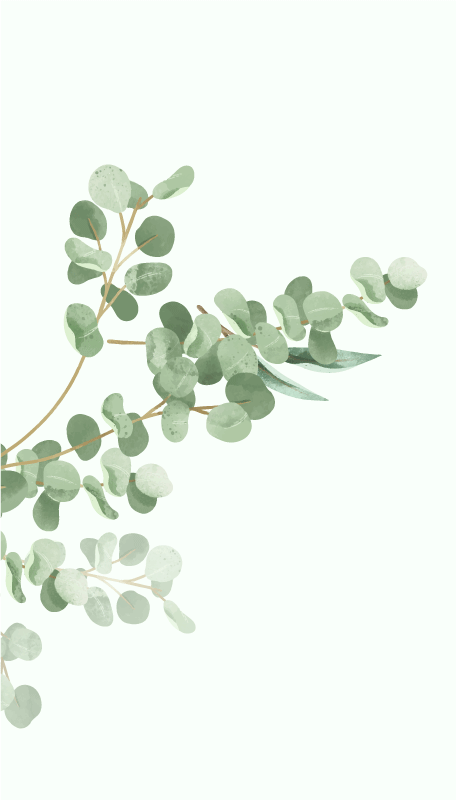Planten poster met boho bladeren patroon - TenStickers