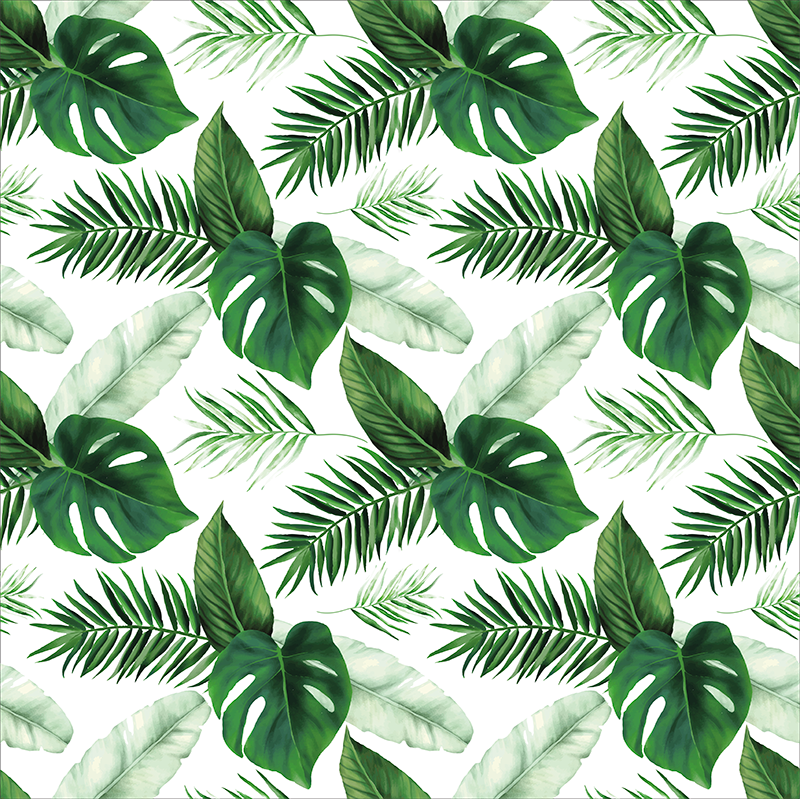 Planten poster tropische bladeren tekening - TenStickers