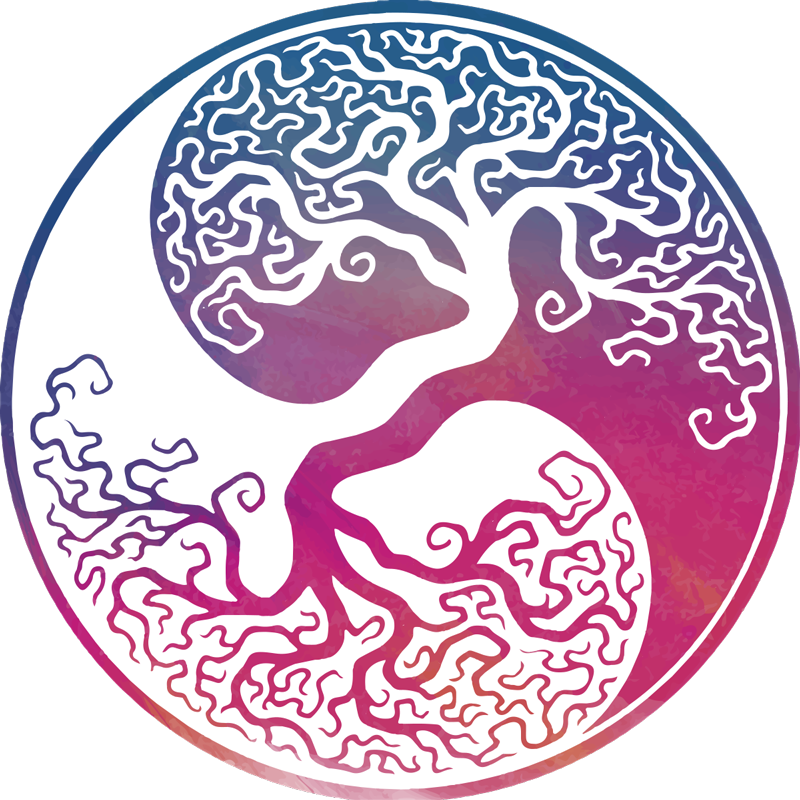 Bomen poster yin yang boom leven wandstickers - TenStickers