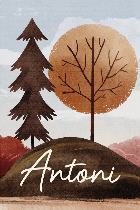 Bomen poster scandinavische berkenbomen - TenStickers
