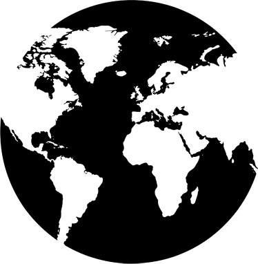 Wereldkaart poster wanddecoratie wereldkaart cirkel - TenStickers
