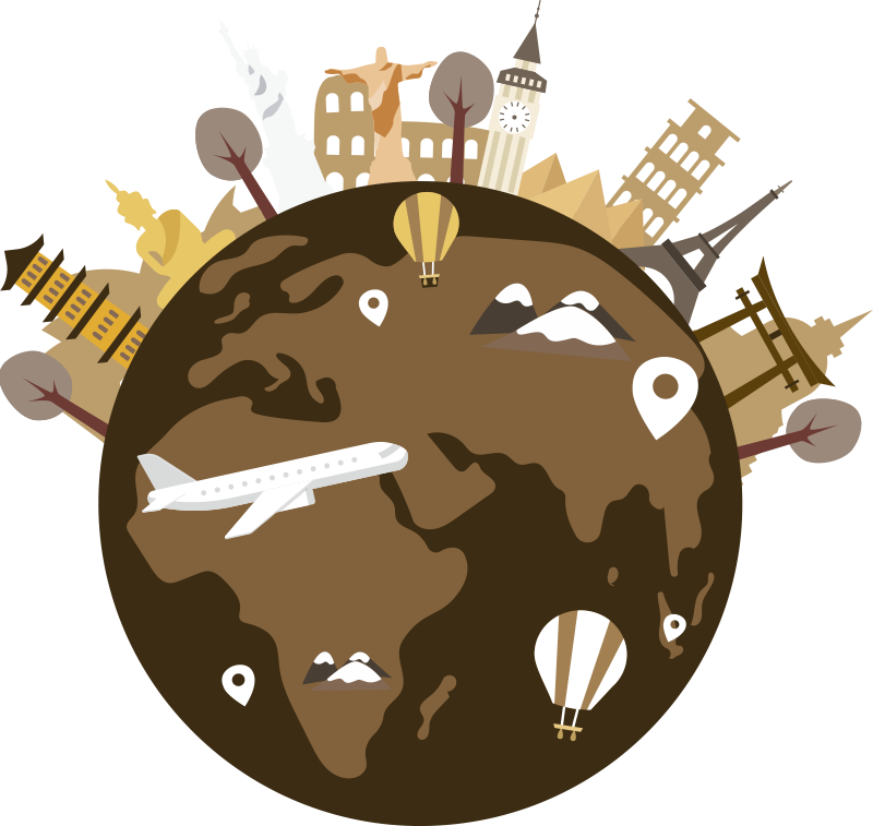 Wereldkaart poster vintage wereldkaart - TenStickers