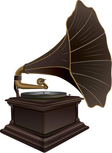 Muziek poster vintage grammofoon decoratie - TenStickers