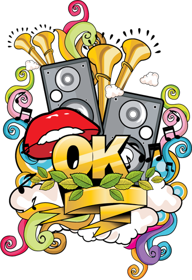 Muziek poster decoratieve graffiti vinyl - TenStickers