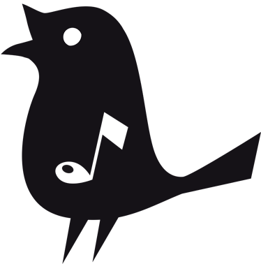 Muziek poster decoratieve zangvogel sticker - TenStickers