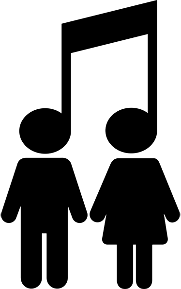 Muziek poster vinyl iconen muzikale noten - TenStickers
