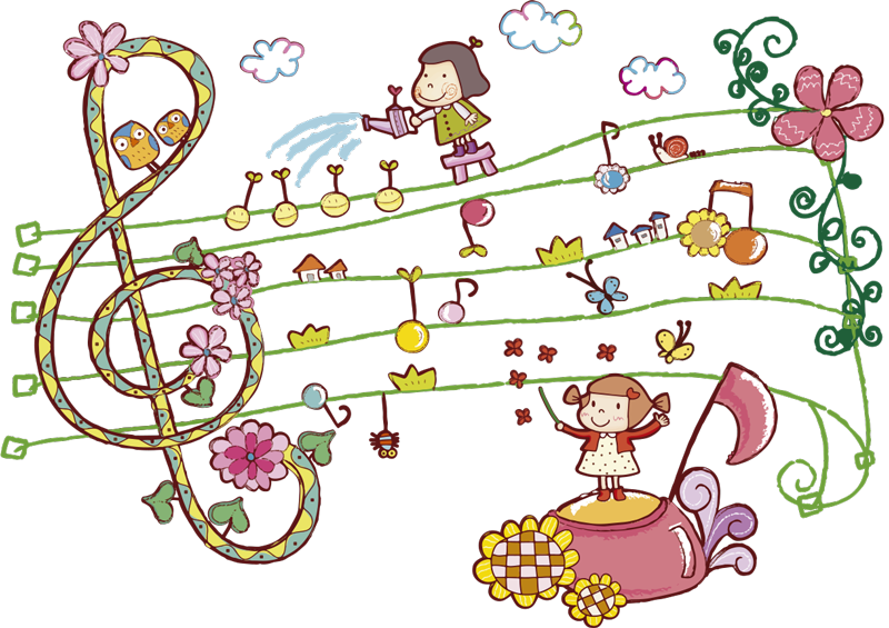 Muziek poster kindervinyl muzikale stad - TenStickers