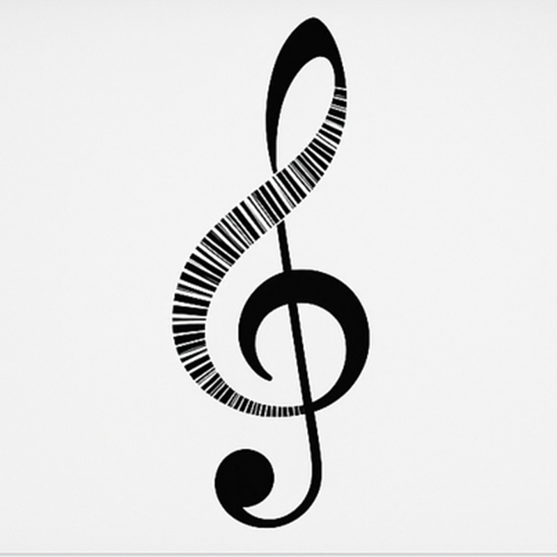 Muziek poster met muzieknoot - TenStickers