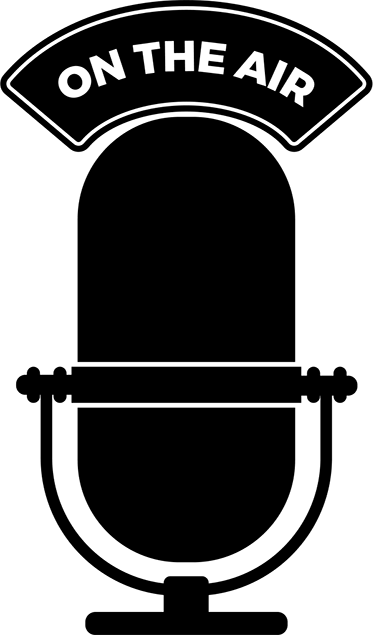 Poster vintage decoratieve vinyl on the air radio - TenStickers