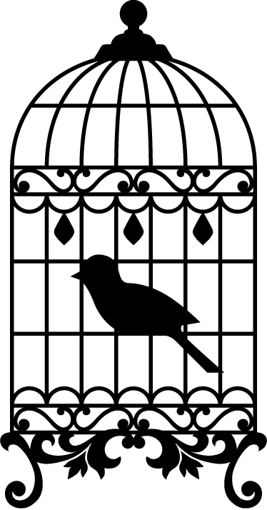 Poster vintage decoratieve vogelkooi vinyl - TenStickers
