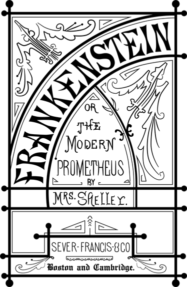 Poster vintage decoratieve vinyl frankenstein boek - TenStickers