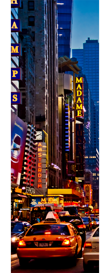 Poster landschap vinilo decorativo koelkast times square - TenStickers