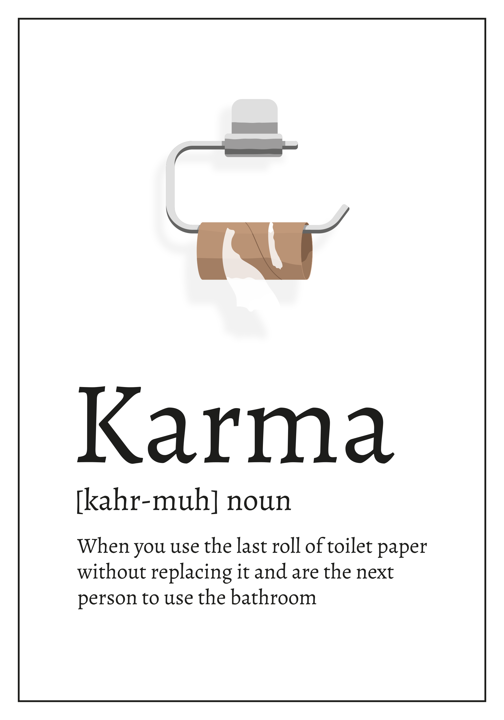 Poster met tekst karma definitie - TenStickers
