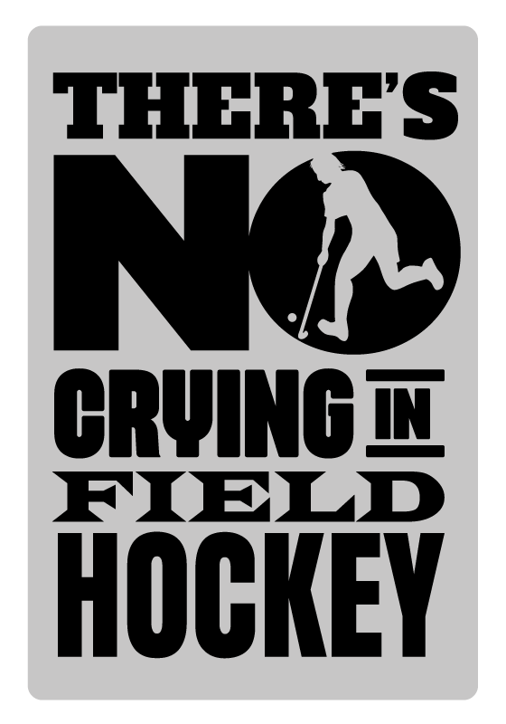 Poster met tekst geen tranen bij hockey - TenStickers