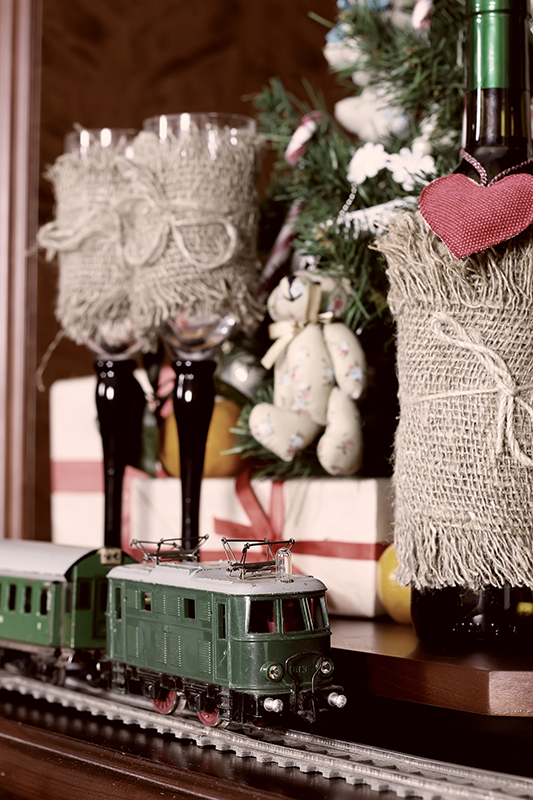 Kerst poster speelgoedtrein - TenStickers
