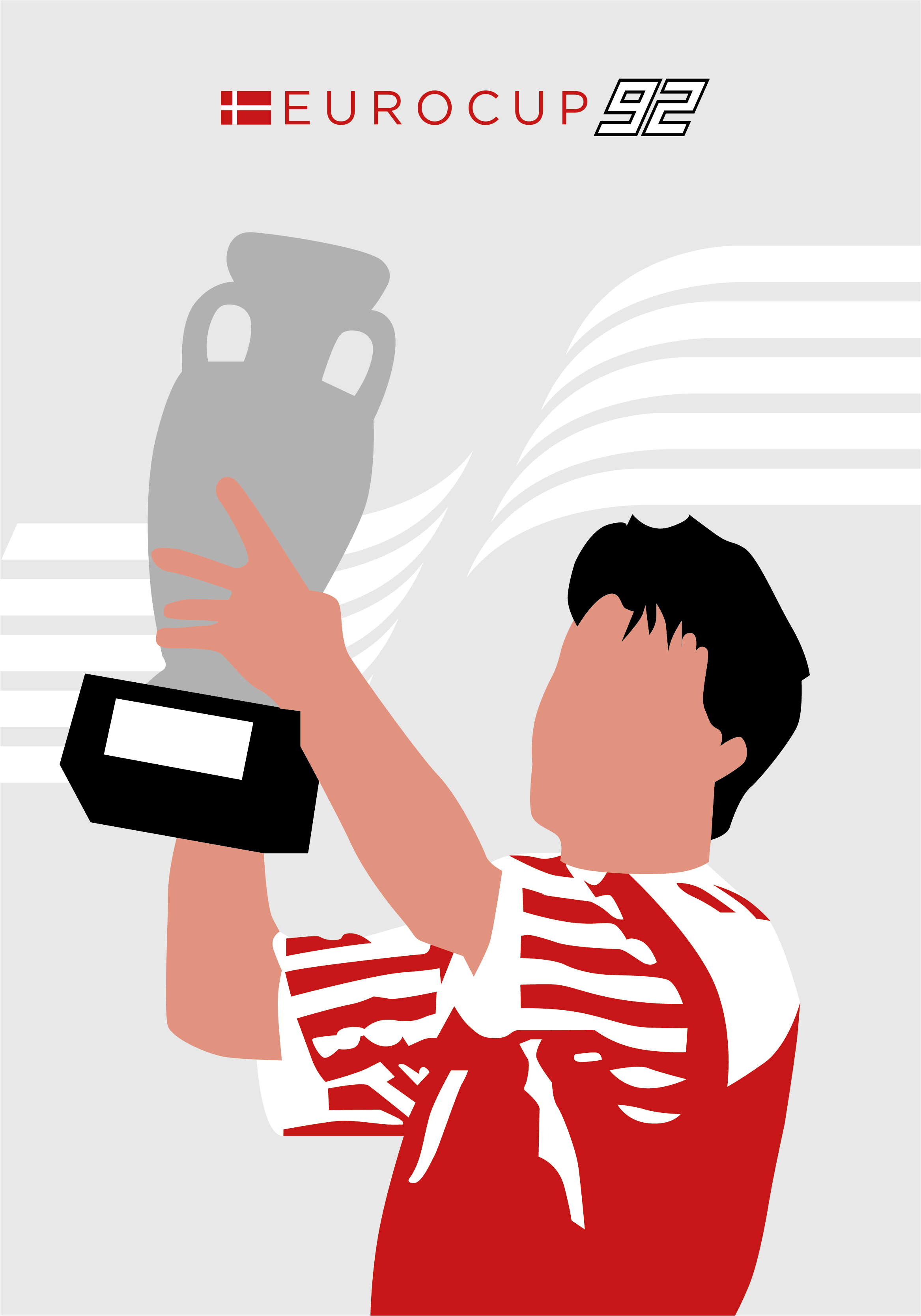 Voetbal poster eurocup 92 - TenStickers