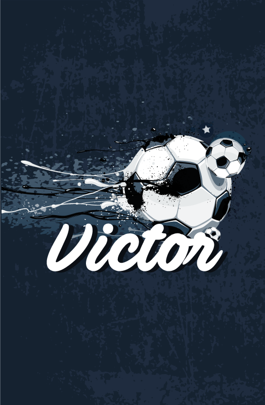 Voetbal poster origineel ontwerp met naam - TenStickers