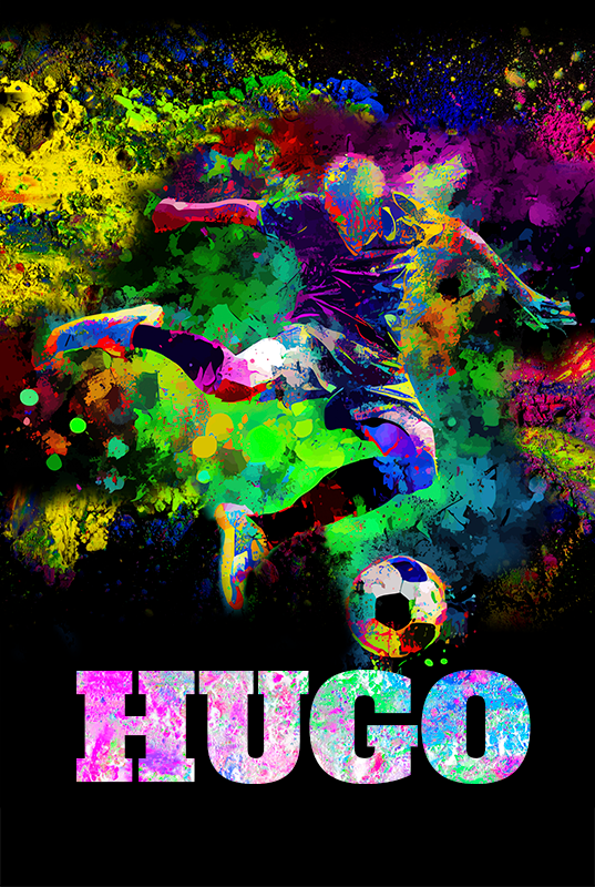 Voetbal poster kleurrijk ontwerp - TenStickers