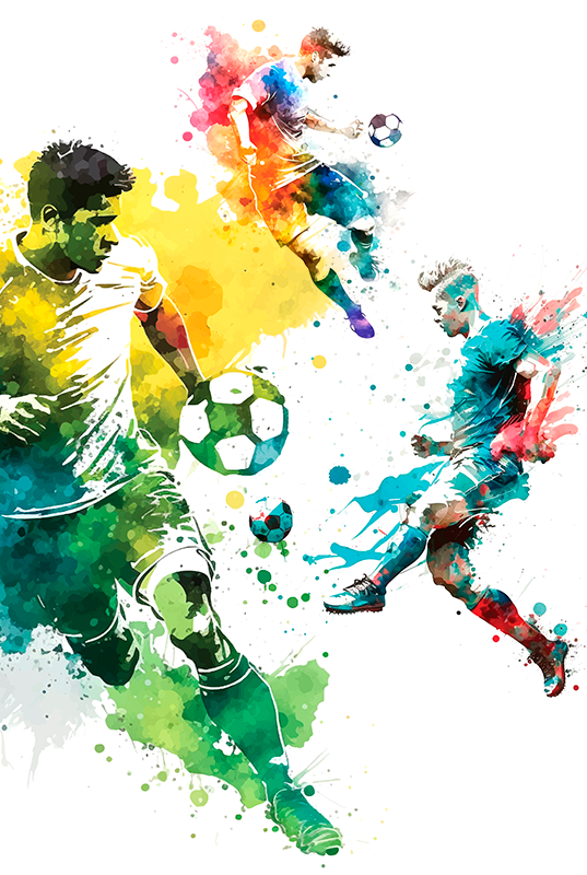 Voetbal poster sport in actie - TenStickers