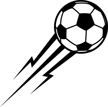 Voetbal poster decoratieve bal als de bliksem - TenStickers