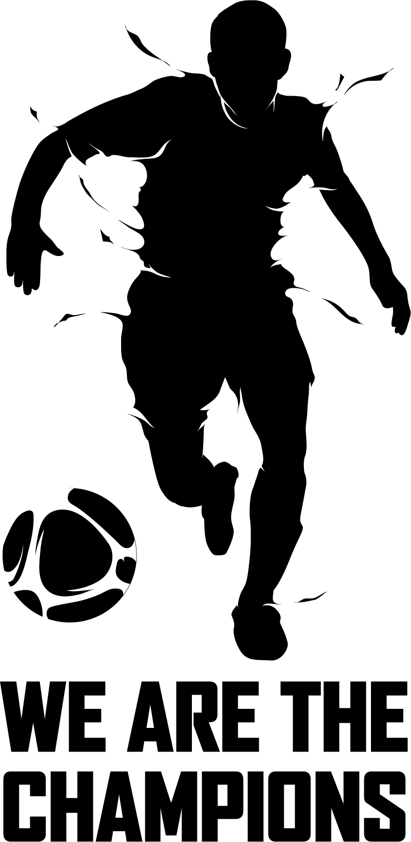 Voetbal poster wij zijn de kampioenen - TenStickers
