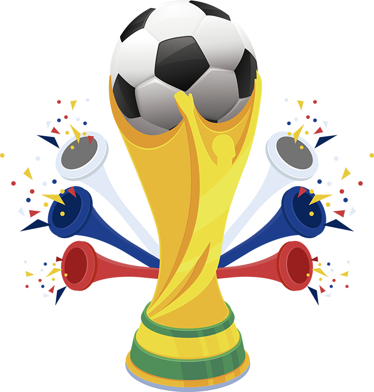 Voetbal poster wereldbeker bal vinyl - TenStickers