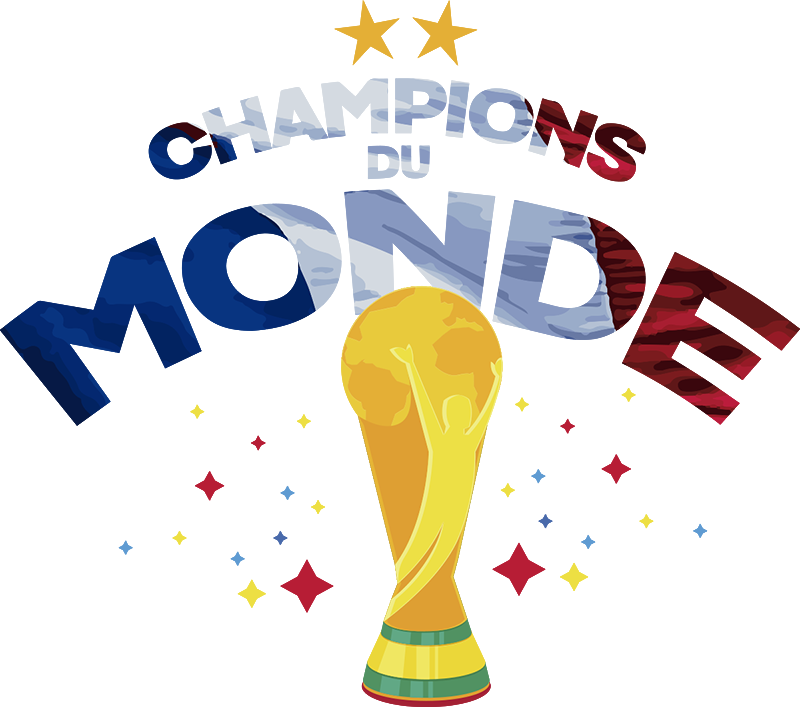 Voetbal poster vinilo wereldkampioenen fr - TenStickers