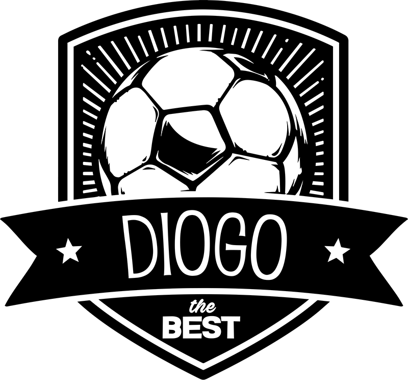 Voetbal poster gepersonaliseerd voetbal embleem - TenStickers